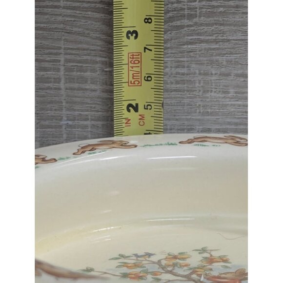 Vintage Signed Barbara Vernon Royal Doulton Bunnykins Apple Picking Baby Bowl - Picture 8 of 8